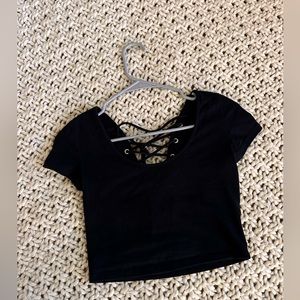 Forever 21 cropped black top